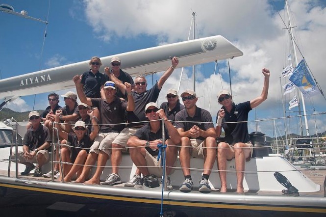 Victory for Peter Corr's Alia 82, Aiyana in the Round Tortola Race   Credit: Todd vanSickle/BVI Spring Regatta & Sailing Festival