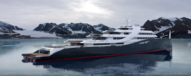 Esprit Large mega yacht by Mauro Sculli of Studio Sculli in collaboration with Fincantieri Yachts