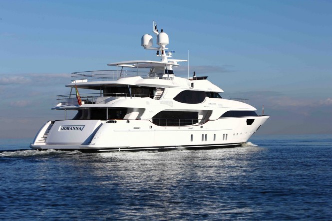 First Benetti Crystal 140 motor yacht Johanna launched in 2010 - Image credit Benetti