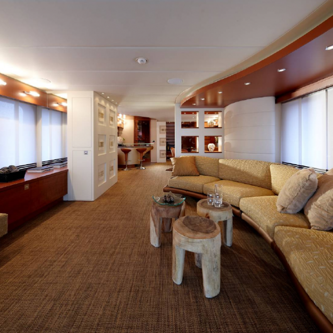 Interior of the 4th Moonen 97 yacht Alaska designed by Art-Line Interiors