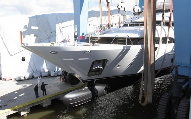 Launch of the second Crystal 140 superyacht Luna by Benetti