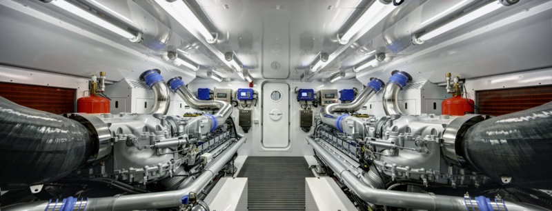 yacht boat engine room