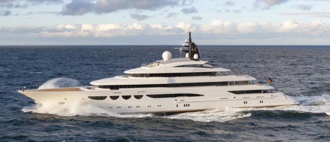 Luxury mega yacht Quattroelle - Photo by Klaus Jordan