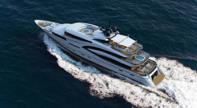 Luxury motor yacht Project Black&White - upview