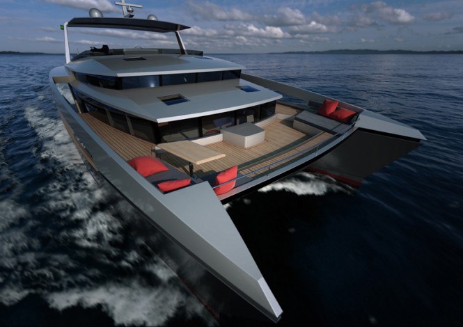 Luxury power catamaran yacht Panama 62' concept © Absolute 2001 Alu Marine