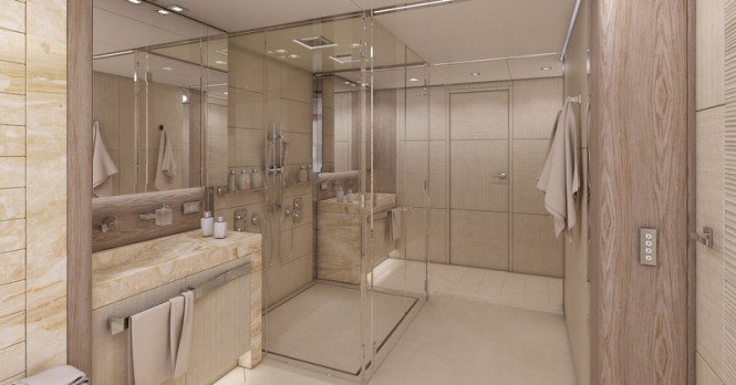 Luxury yacht Columbus Sport 130 Hybrid - Owners Bathroom