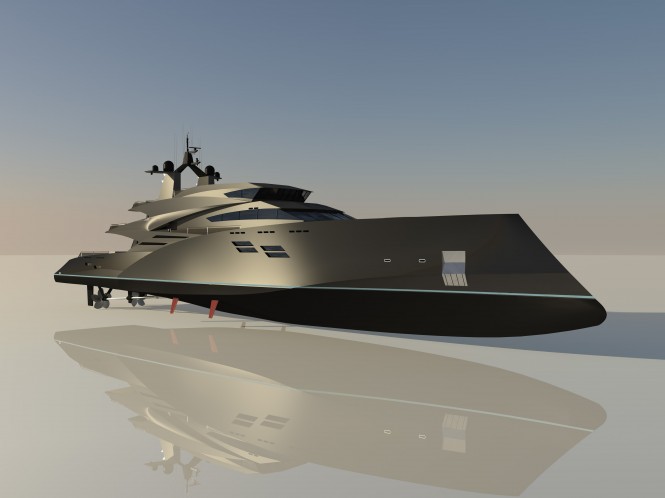 Luxury yacht Elementum concept - Bow