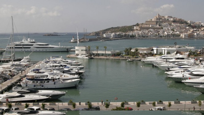 Marina Ibiza - superyacht marina situated in the popular Spanish yacht charter destination - Ibiza
