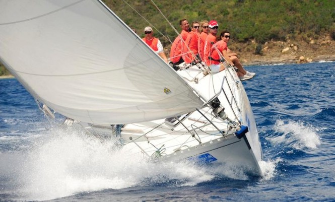 Beneteau First 42, Molto Bene enjoys some 'hot racing' during the 2012 BVI Spring Regatta & Sailing Festival  Credit: Todd van Sickle