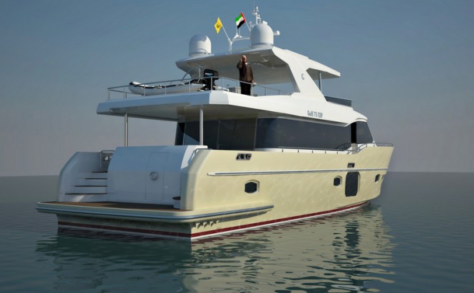Motor yacht Gulf 75 Exp design - aft view