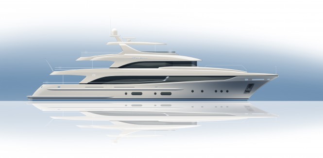 New 42m Displacement Yacht Design by Moonen