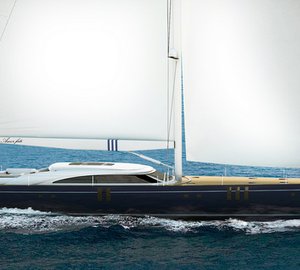 Latest 44m sailing yacht AMOR FATI concept by Christopher Seymour Designs