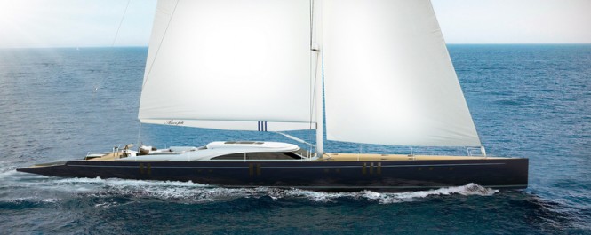 New 44m sailing yacht Amor Fati concept by Christopher Seymour Designs