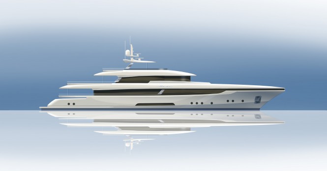 New 49m Fast Displacement Superyacht Design by Moonen