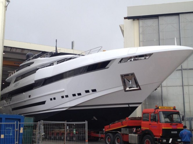 Param Jamuna IV Yacht leaving the shed