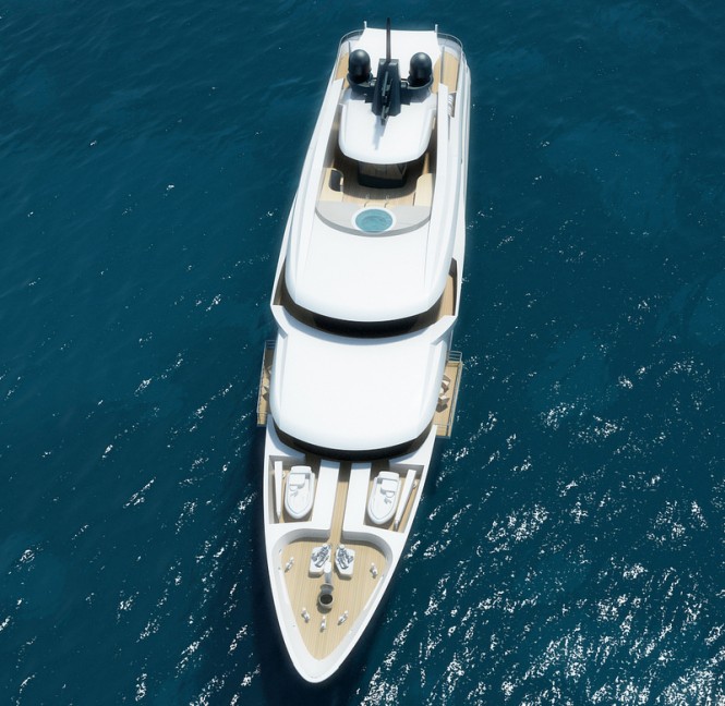 Project Black&White Yacht - view from above