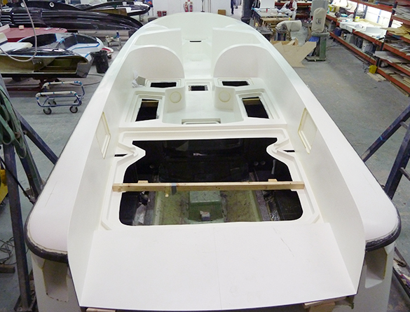 SL Limousine superyacht tender under construction at Pascoe International
