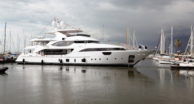 Second Crystal 140 Yacht Luna (BY002) launched by Benetti earlier this month