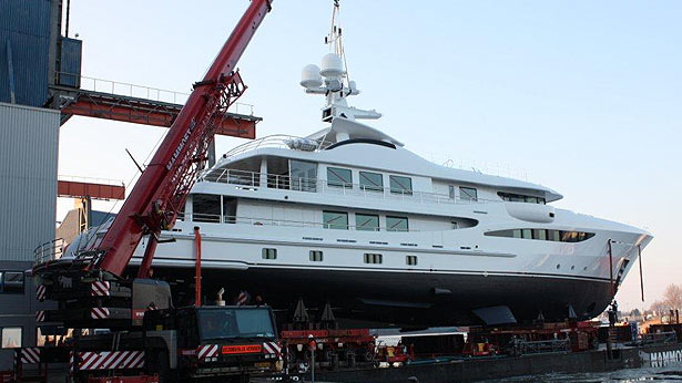 Sistership to Engelberg Yacht - luxury yacht Step One at launch
