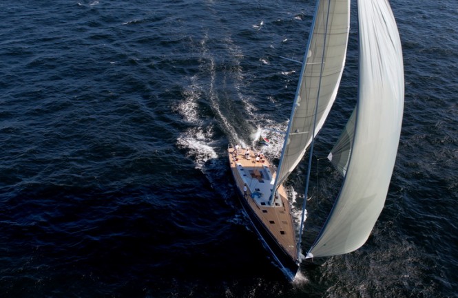 Southern Wind SW 94 superyacht Windfall at full speed