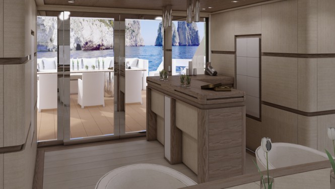 Superyacht Columbus Sport 130 Hybrid - Main Saloon