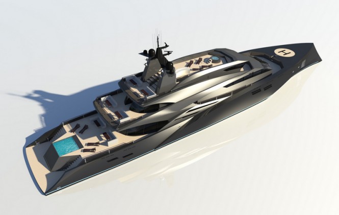 Superyacht Elementum concept - upview