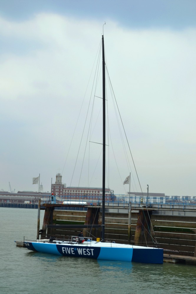 TP52 5 WEST Yacht on the water