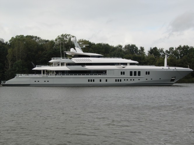 The impressive 74m Nobiskrug mega yacht Mogambo designed by Reymond Langton