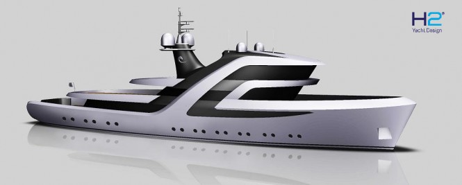 Transformation of HR MS Blommendal into a superyacht by H2 Yacht Design