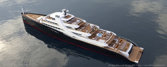 View from above - 109m Mauro Sculli Yacht Esprit Large
