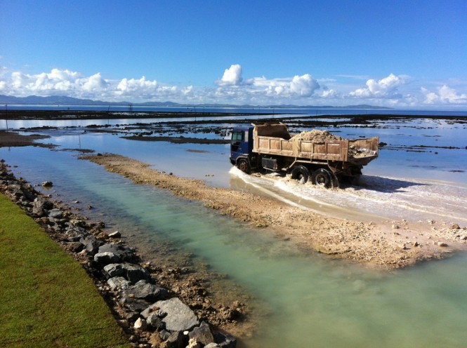 Works on the Vuda Superyacht Marina Project