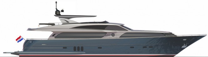 30m luxury motor yacht Continental III Flybridge