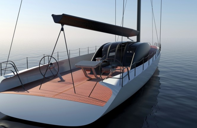 30m sailing yacht Project Immersion concept by Tim Gilding