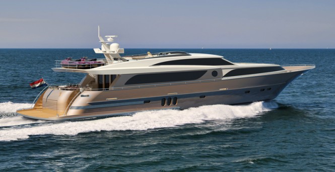 30m superyacht Continental III Flybridge by Wim van der Valk