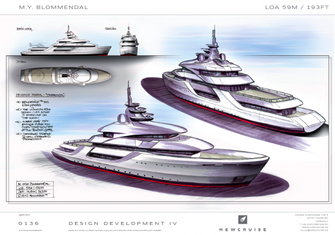 59m survey vessel conversion project by Newcruise for ICON Yacht Design Challenge