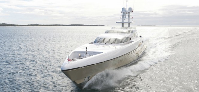 77m Hanseatic Yacht Smeralda designed by Espen Oeino with interior design by Vain Interiors