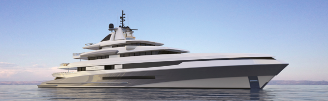 88m mega yacht HELIOS concept designed by Axis - Horacio Bozzo for Benetti