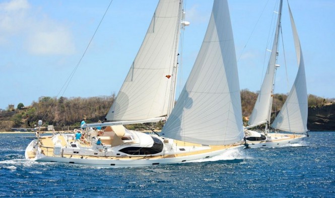 Beautiful Oyster yachts in action