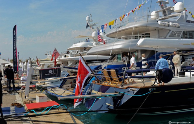 Beautiful display of yachts at the Antibes Yacht Show 2013
