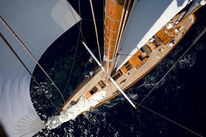 Carlo Falcone's luxury yacht Mariella - 79ft William Fife defender built in 1936