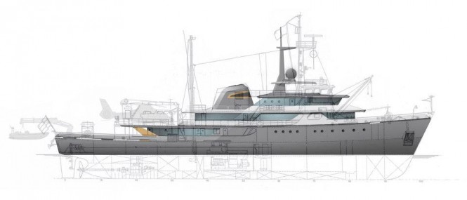Conversion of a 59m survey vessel into a superyacht by Dixon Yacht Design for the ICON Yachts Design Challenge
