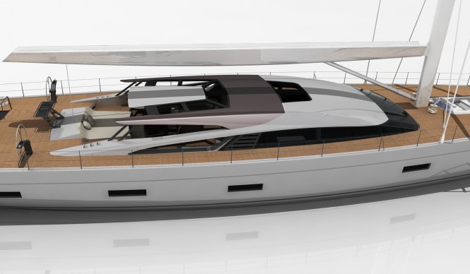 Dixon Yacht Design's 46 metre performance deck saloon yacht project