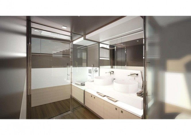 Ferretti 960 yacht interior - Image courtesy of Ferretti Group