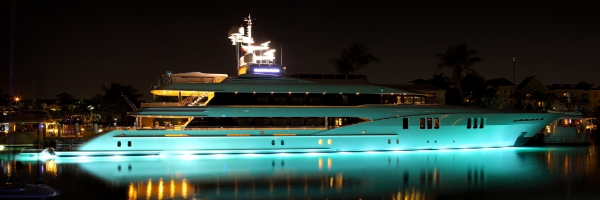 Lumotics Marine's Sound 2 Light on a luxury superyacht