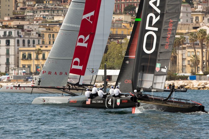 America's Cup World Series Naples 2013 - Final Race Day - Luna Rossa and ORACLE TEAM USA
