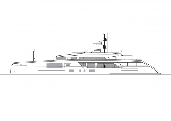 Luxury mega yacht ASCHERA concept by motion code blue