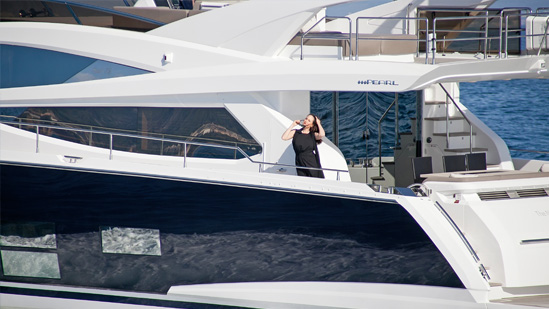 Luxury motor yacht Pearl 75 styled by Kelly Hoppen