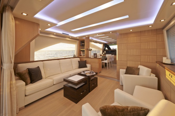Luxury yacht 72 GLX project - Saloon