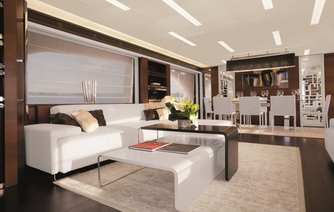 Luxury yacht Azimut Grande 100 - Saloon