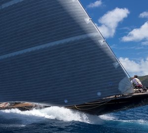 St Barths Bucket 2013 Winner sailing yacht HANUMAN with mast supplied by Rondal